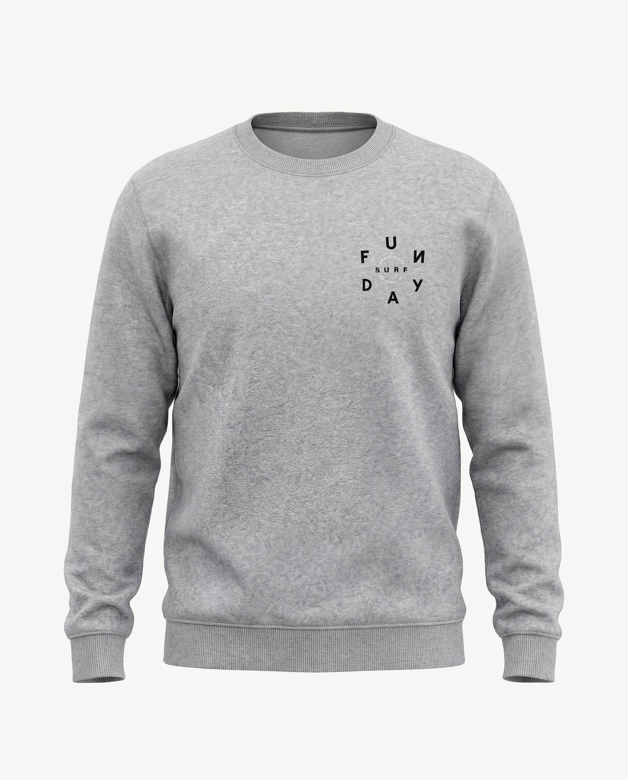 Time Crew Sweatshirt ‒ Heather Gray | Fun Day – Fun Day Surf