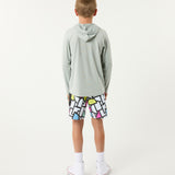 Sun Runner Youth Hooded Sun Shirt in Oyster