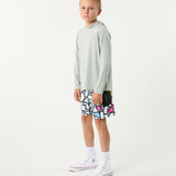 Sun Runner Youth Hooded Sun Shirt in Oyster
