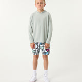 Sun Runner Youth Hooded Sun Shirt in Oyster