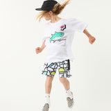 Model 01 Framework Youth Boardshort in White