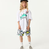 Model 01 Framework Youth Boardshort in White