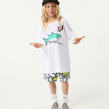Model 01 Framework Youth Boardshort in White