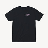 Fun Day Surf Aloha Tee in Black, front view