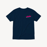 Fun Day Surf Aloha Youth Tee in Navy, front view