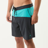 Day Break Hybrid Short in Off Black/Aqua