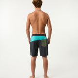 Day Break Hybrid Short in Off Black/Aqua