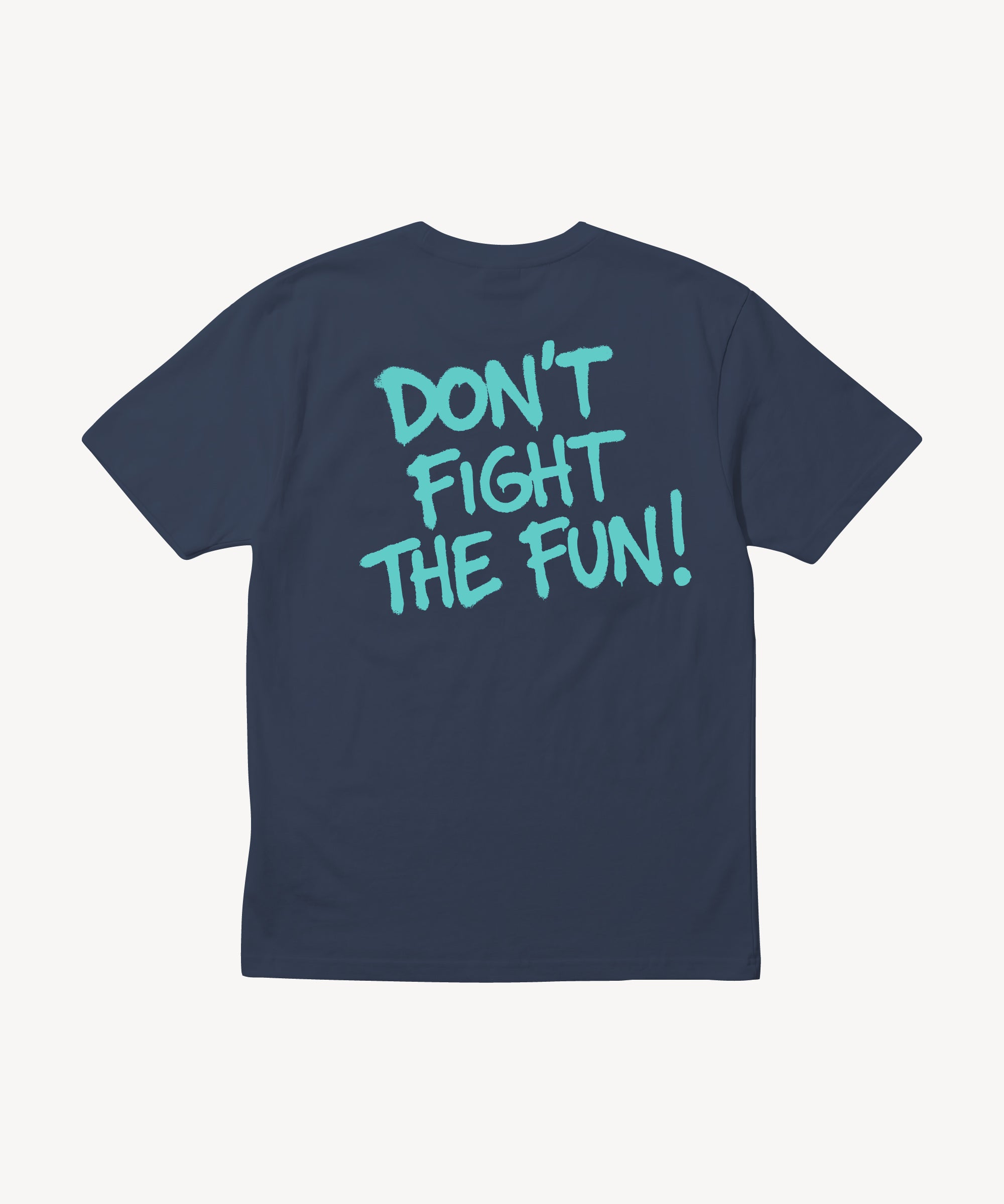 Fun Day Surf DFTF Tee in Harbor Blue, back view