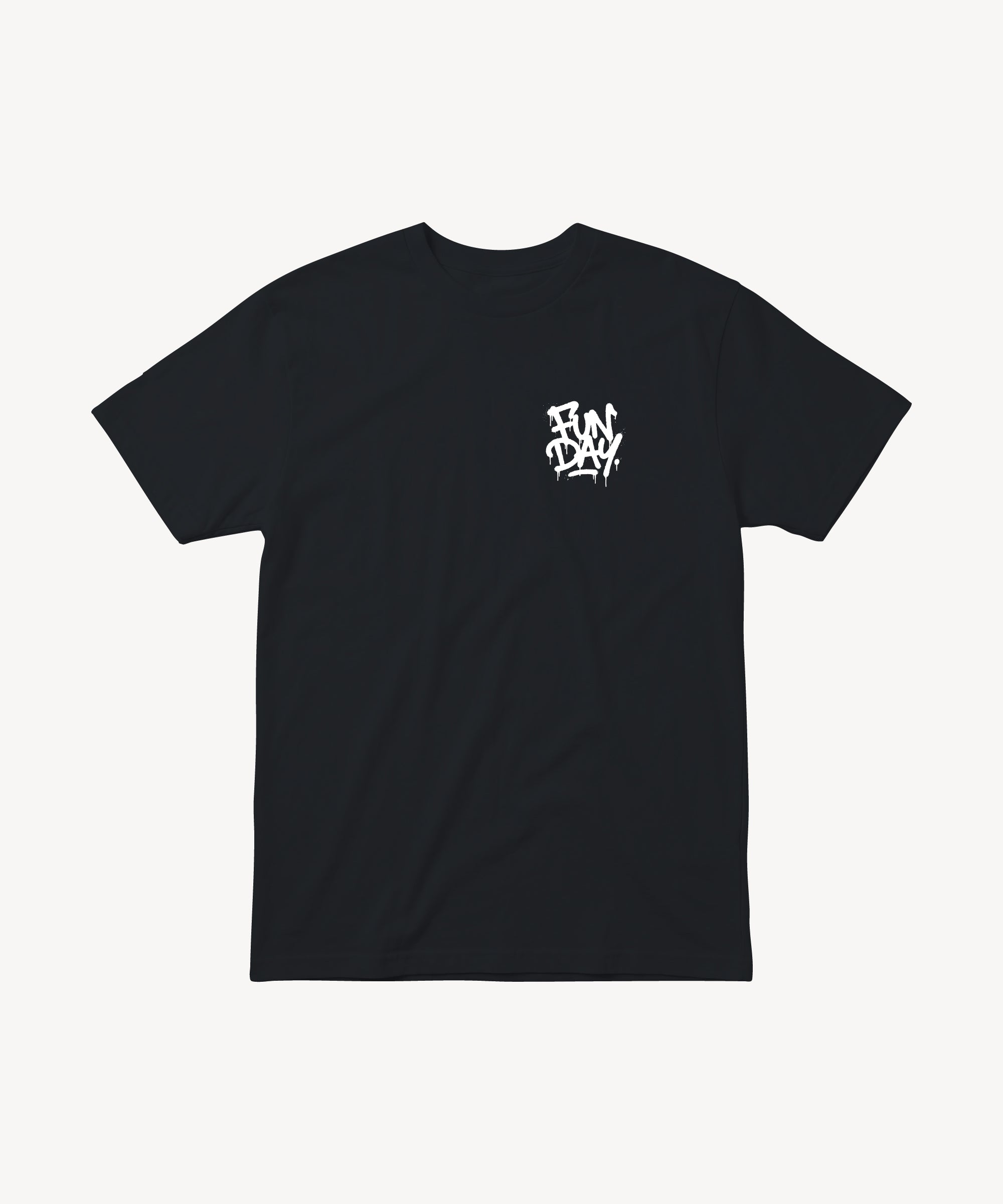 Fun Day Surf DFTF Tee in Black, front view