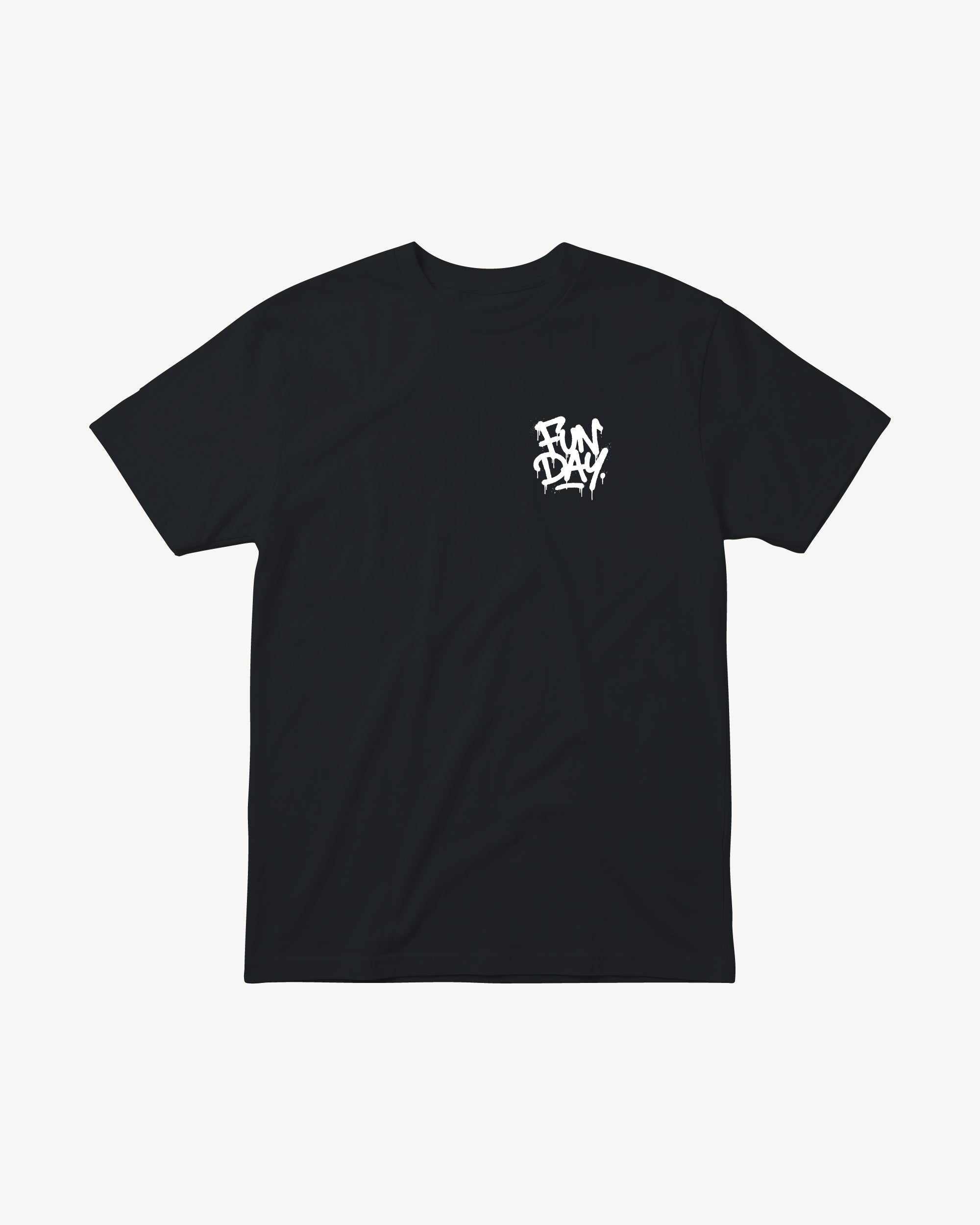 Fun Day Surf DFTF Tee in Black, front view