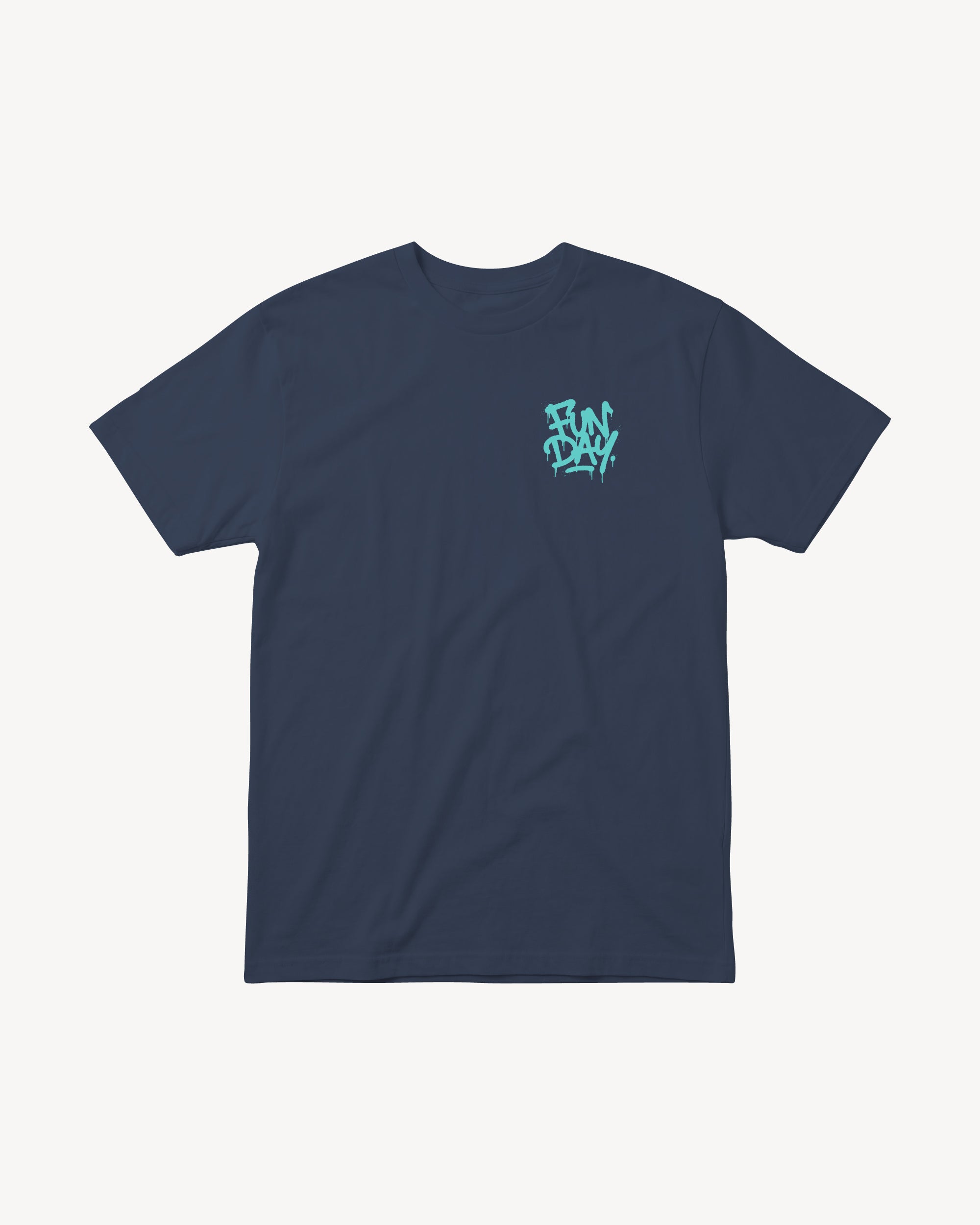 Fun Day Surf DFTF Tee in Harbor Blue, front view
