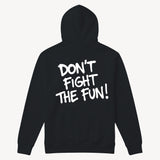 Fun Day Surf DFTF Hoodie in Black, back view
