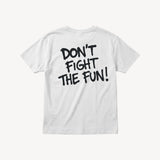 Fun Day Surf DFTF Youth Tee in White, back view