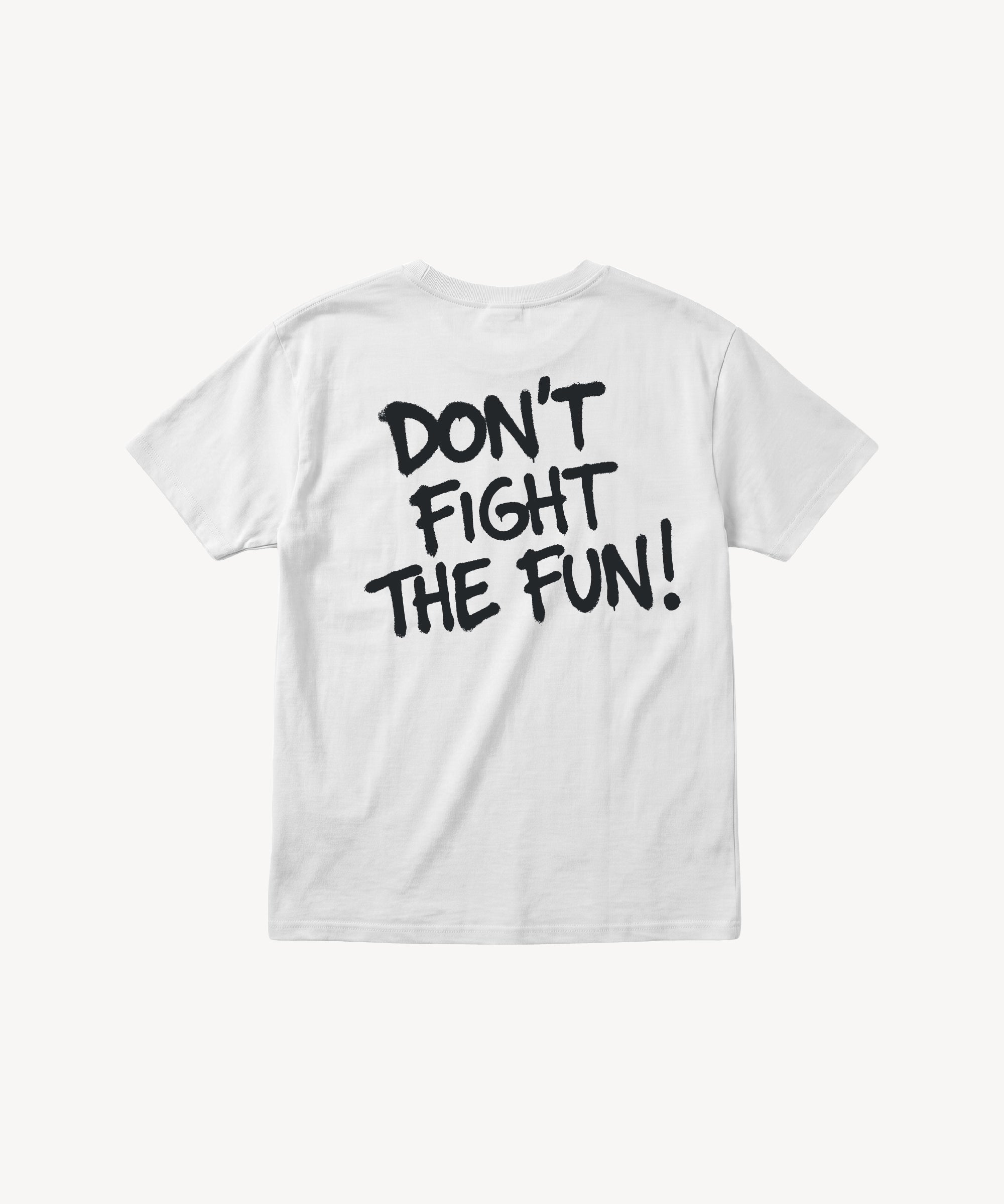 Fun Day Surf DFTF Youth Tee in White, back view