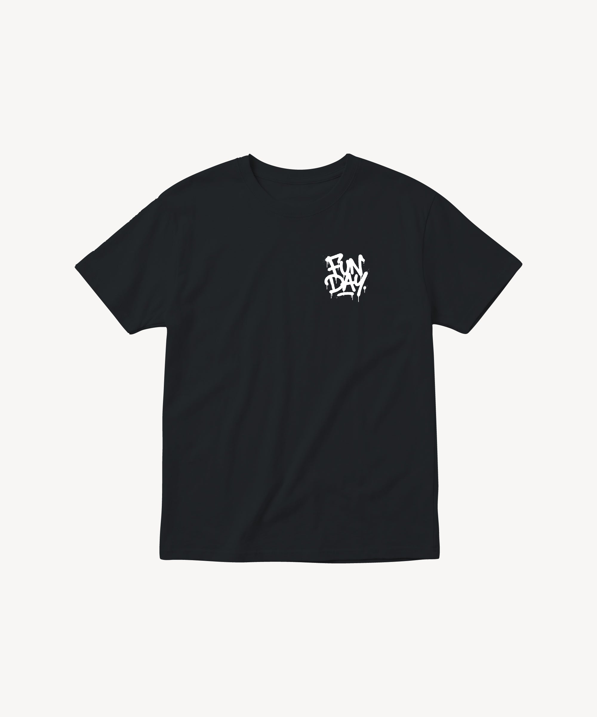 Fun Day Surf DFTF Youth Tee in Black, front view