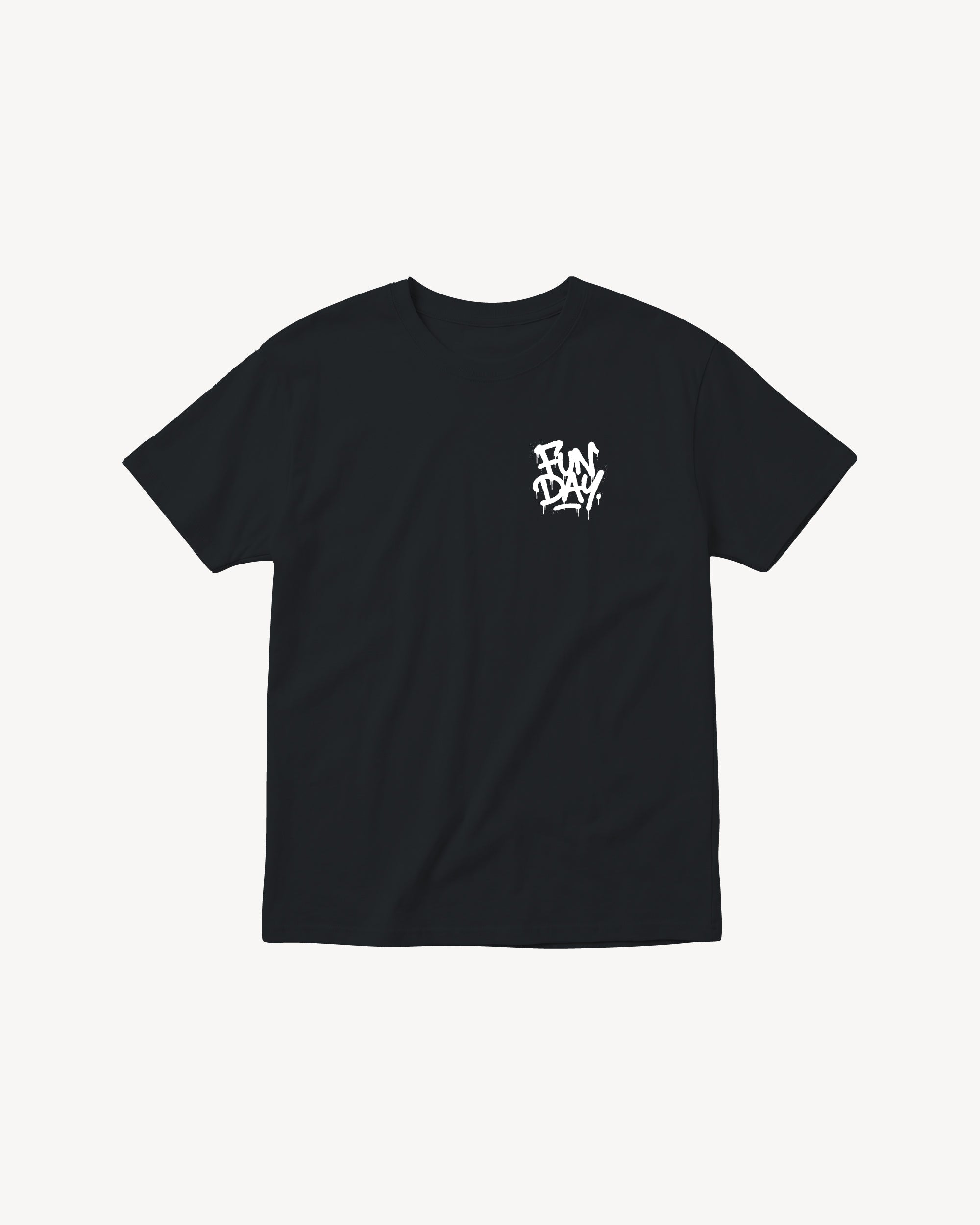 Fun Day Surf DFTF Youth Tee in Black, front view