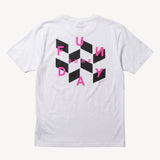 Wave Cheques Boxy Tee in White