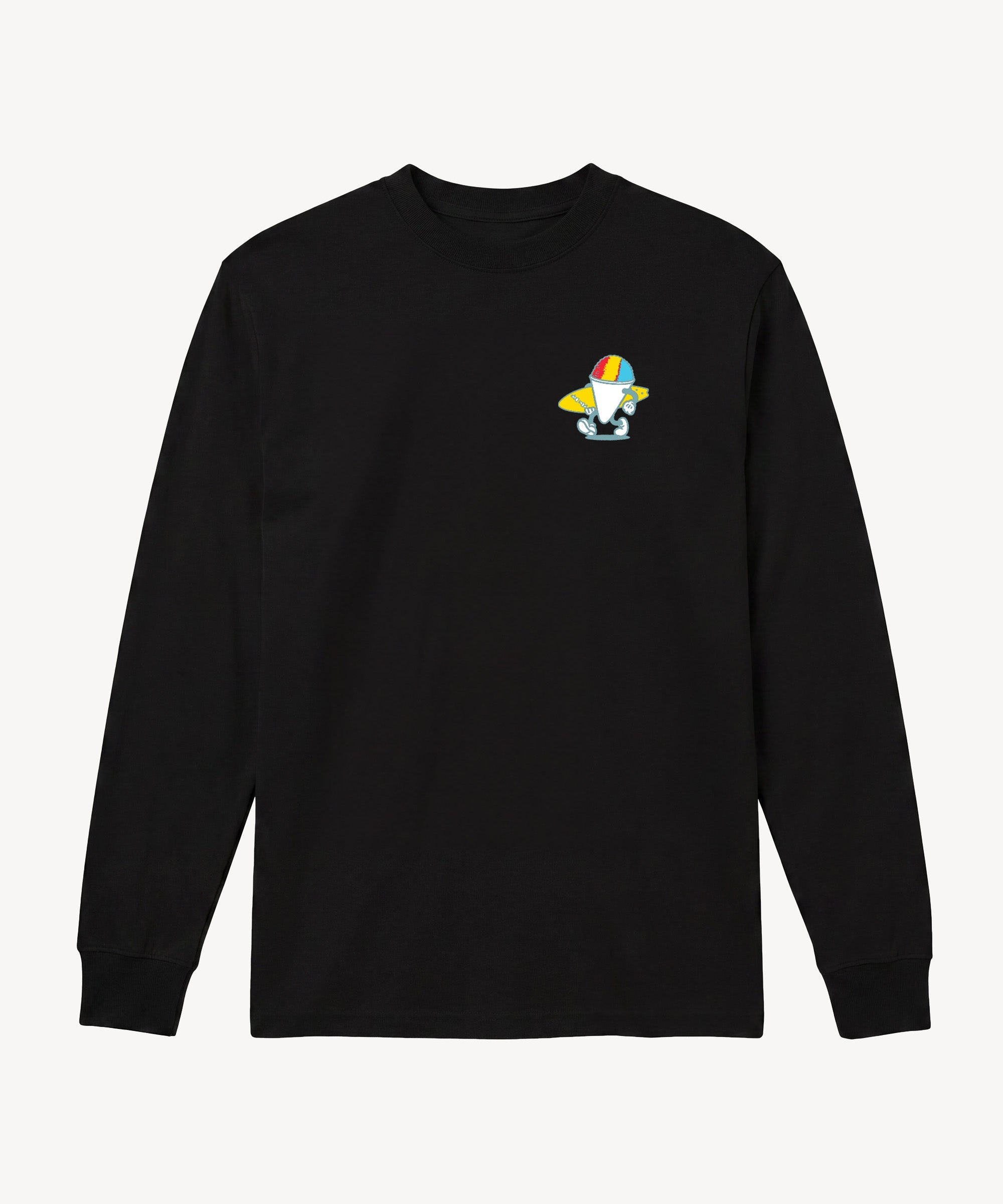 Fun Day Stay Cool Long Sleeve Tee in Black, front view