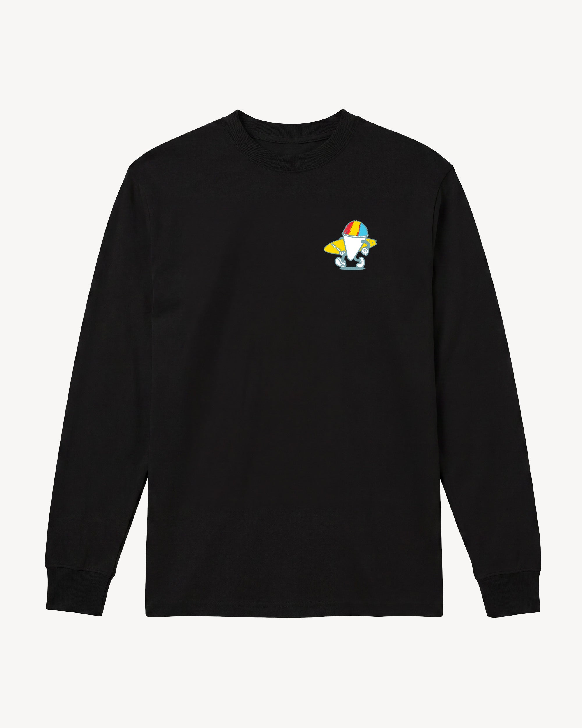Fun Day Stay Cool Long Sleeve Tee in Black, front view