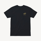Fun Day Surf Framework Fill Tee in Black, front view