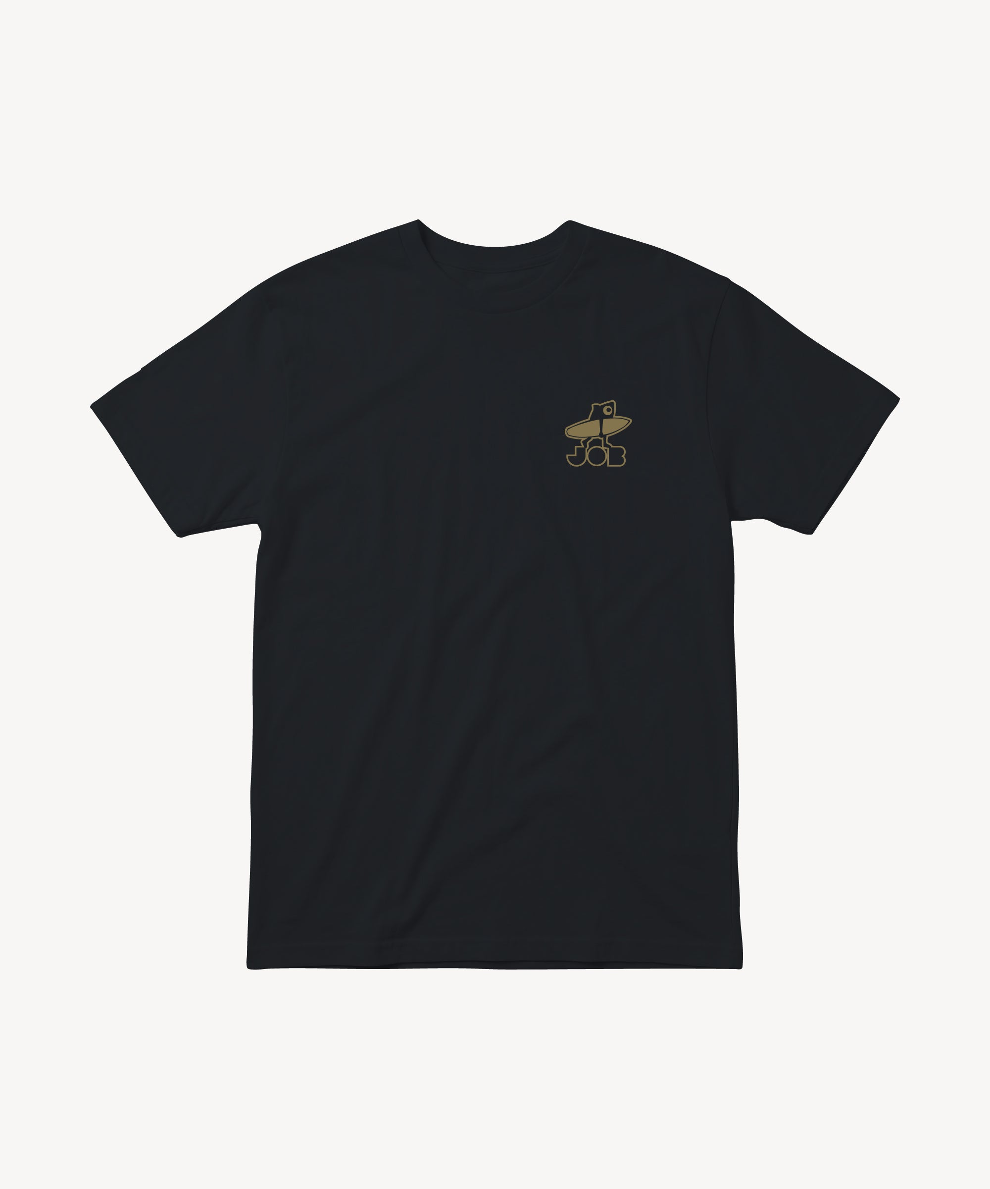 Fun Day Surf Framework Fill Tee in Black, front view