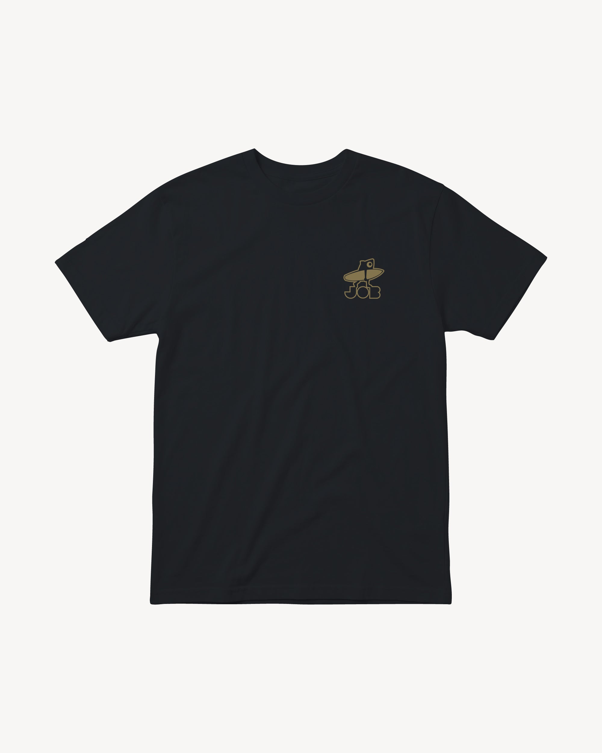 Fun Day Surf Framework Fill Tee in Black, front view