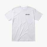 Fun Day Surf Framework Fill Tee in White, front view