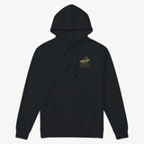 Fun Day Surf Framework Fill Hoodie in Black, front view