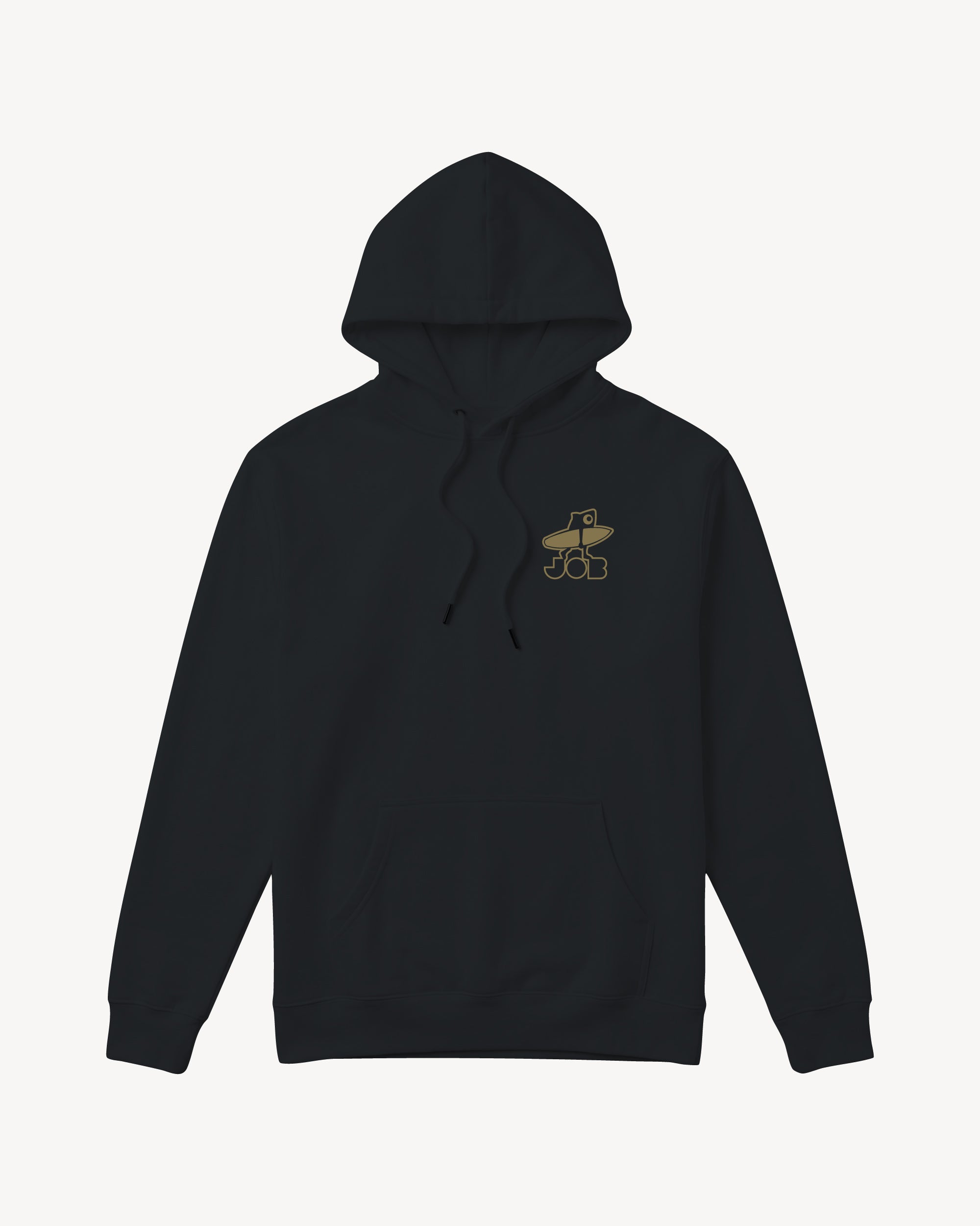 Fun Day Surf Framework Fill Hoodie in Black, front view