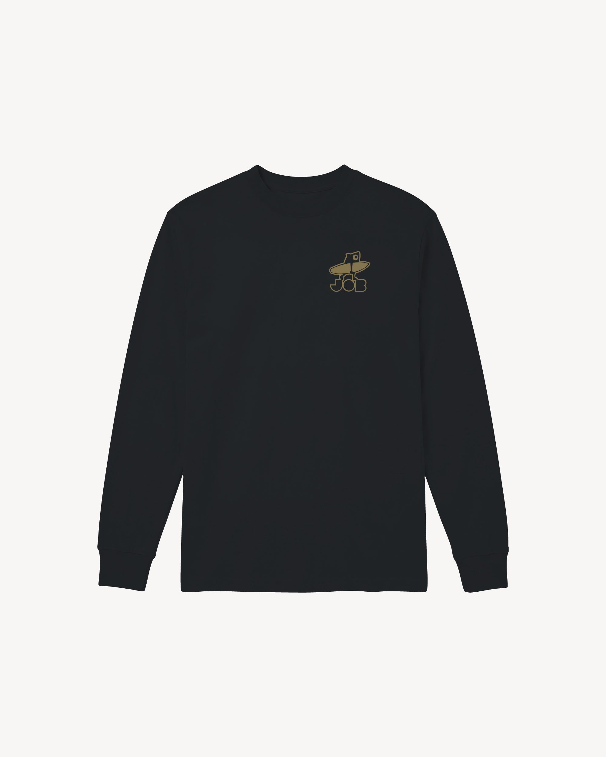 Fun Day Surf Framework Fill Long Sleeve Tee in Black, front view