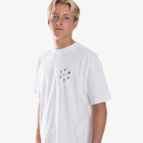 Wave Cheques Boxy Tee in White
