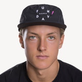 Time 5 Panel Hat in Black