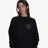 Time Crew Sweatshirt in Black