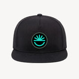 Fun Day Fun Sun snapback hat in Black, front view