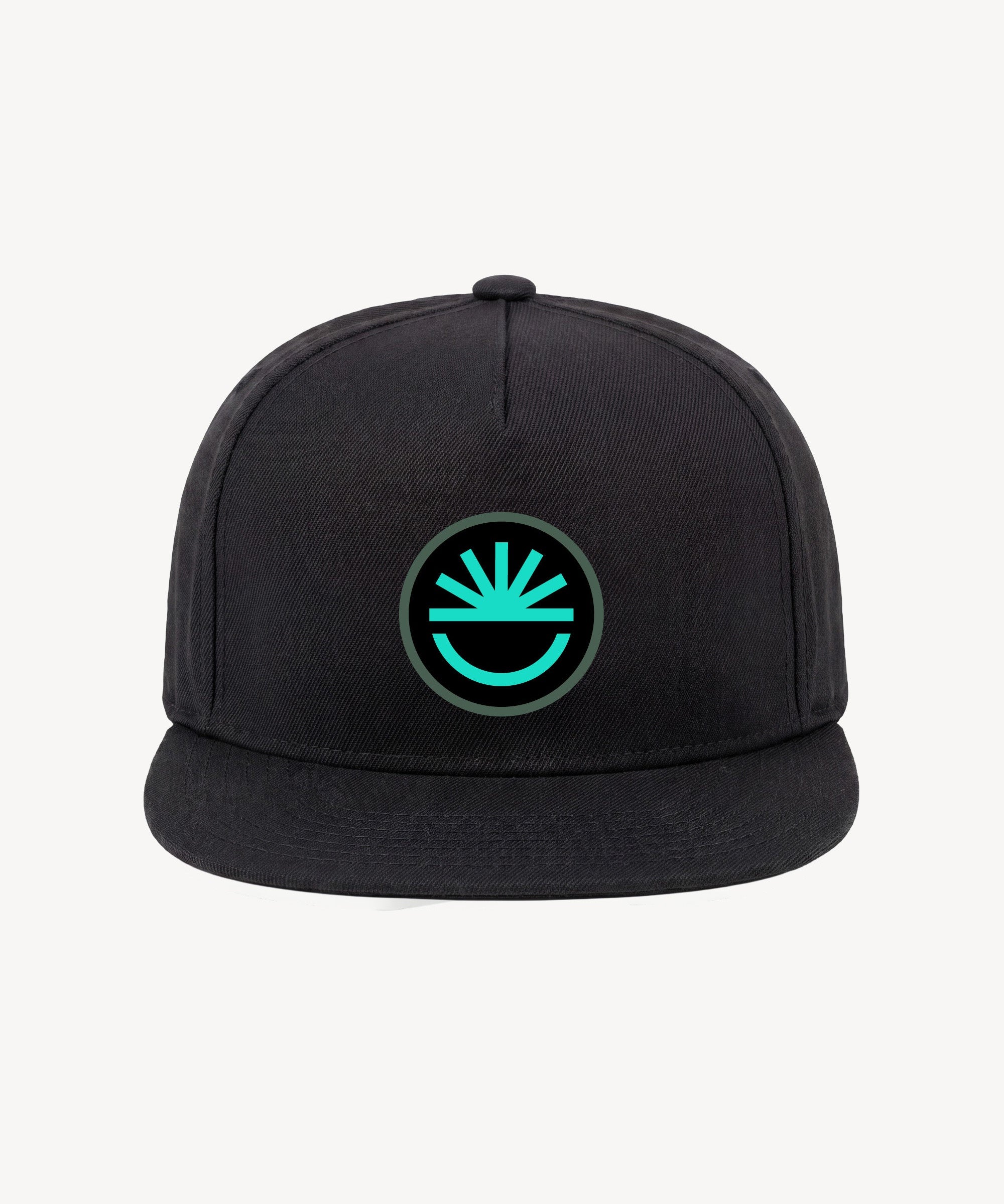 Fun Day Fun Sun snapback hat in Black, front view