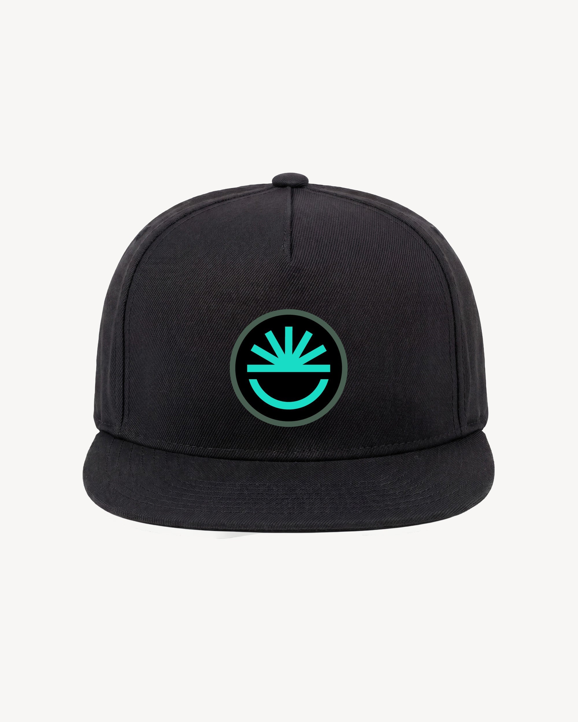 Fun Day Fun Sun snapback hat in Black, front view