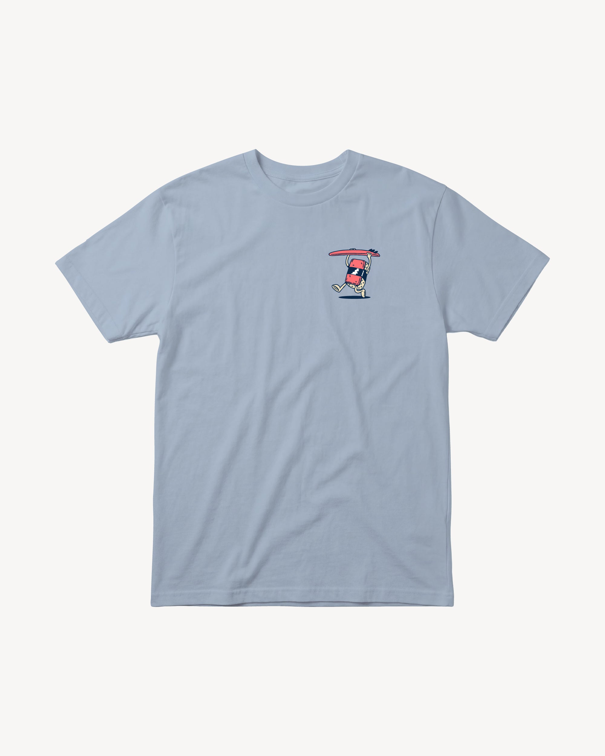 Fun Day Surf Musubi Tee in Light Blue, front view