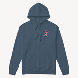 Fun Day Surf Musubi Youth Hoodie in Storm Blue, front view