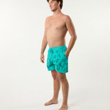 Smiley Sketch Short in Aqua