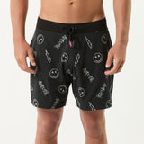 Smiley Sketch Short in Black
