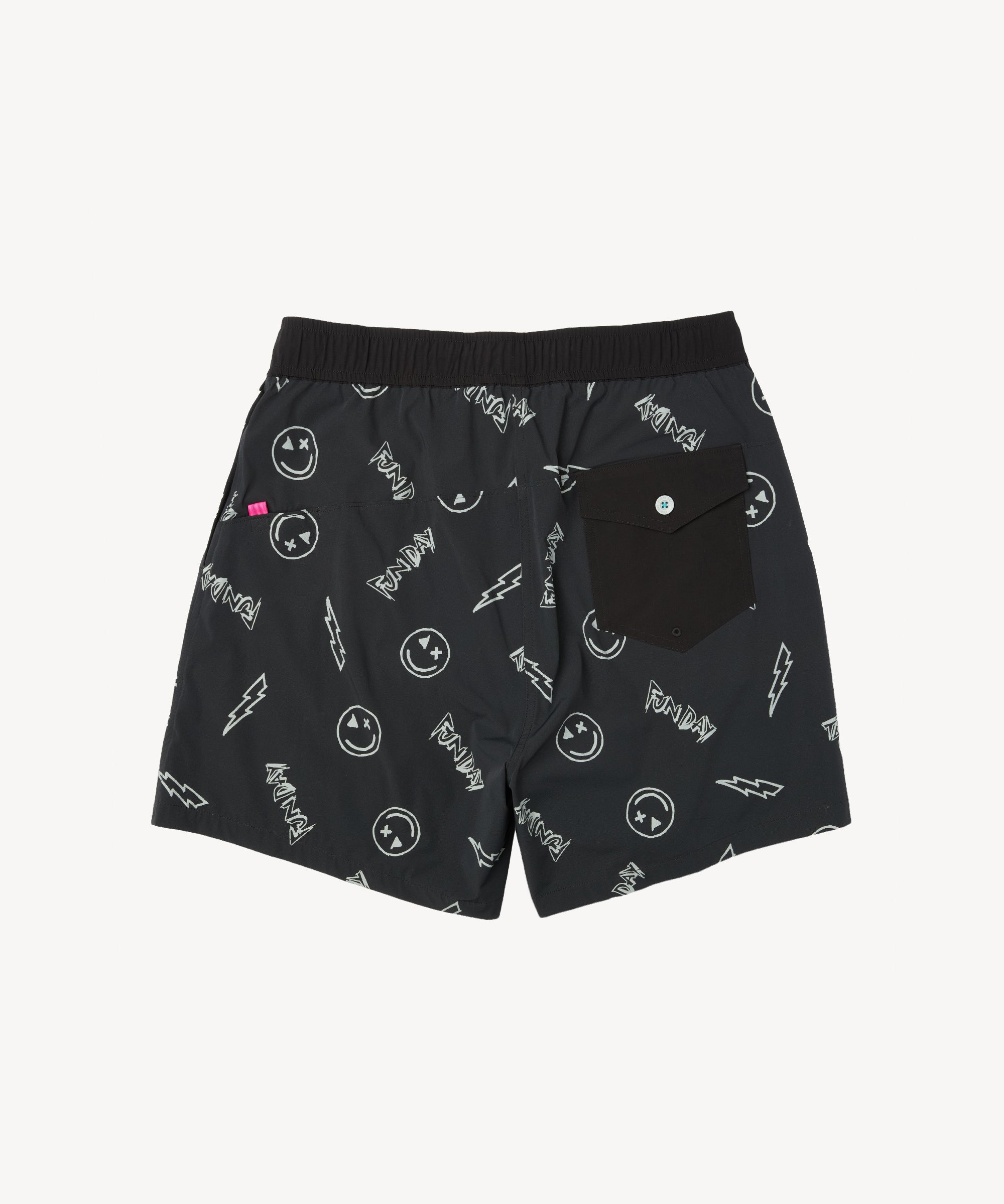 Smiley Sketch Short in Black