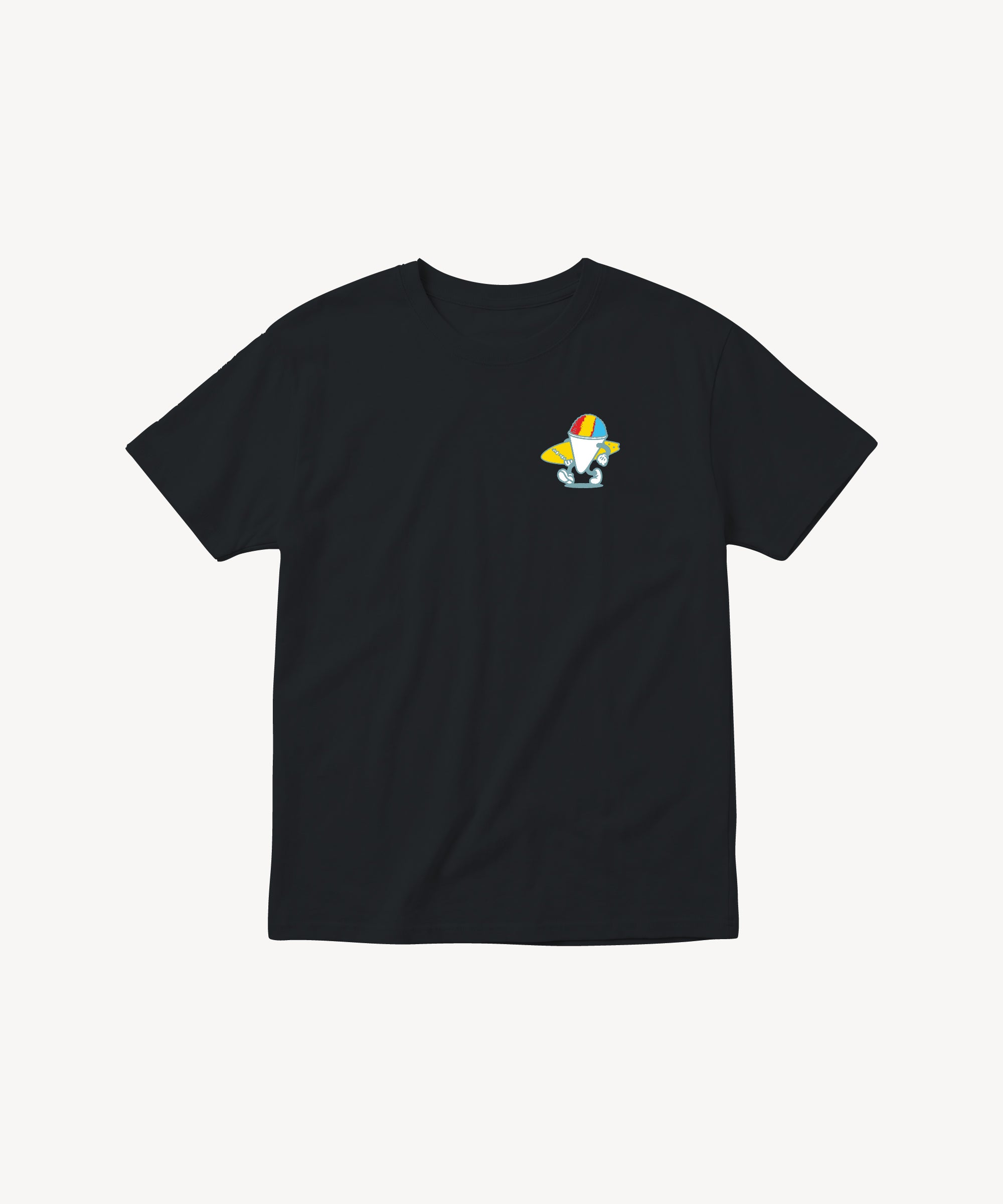 Fun Day Surf Stay Cool Youth Tee in Black, front view