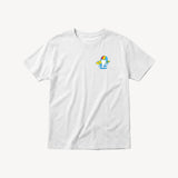 Fun Day Surf Stay Cool Youth Tee in Bone, front view