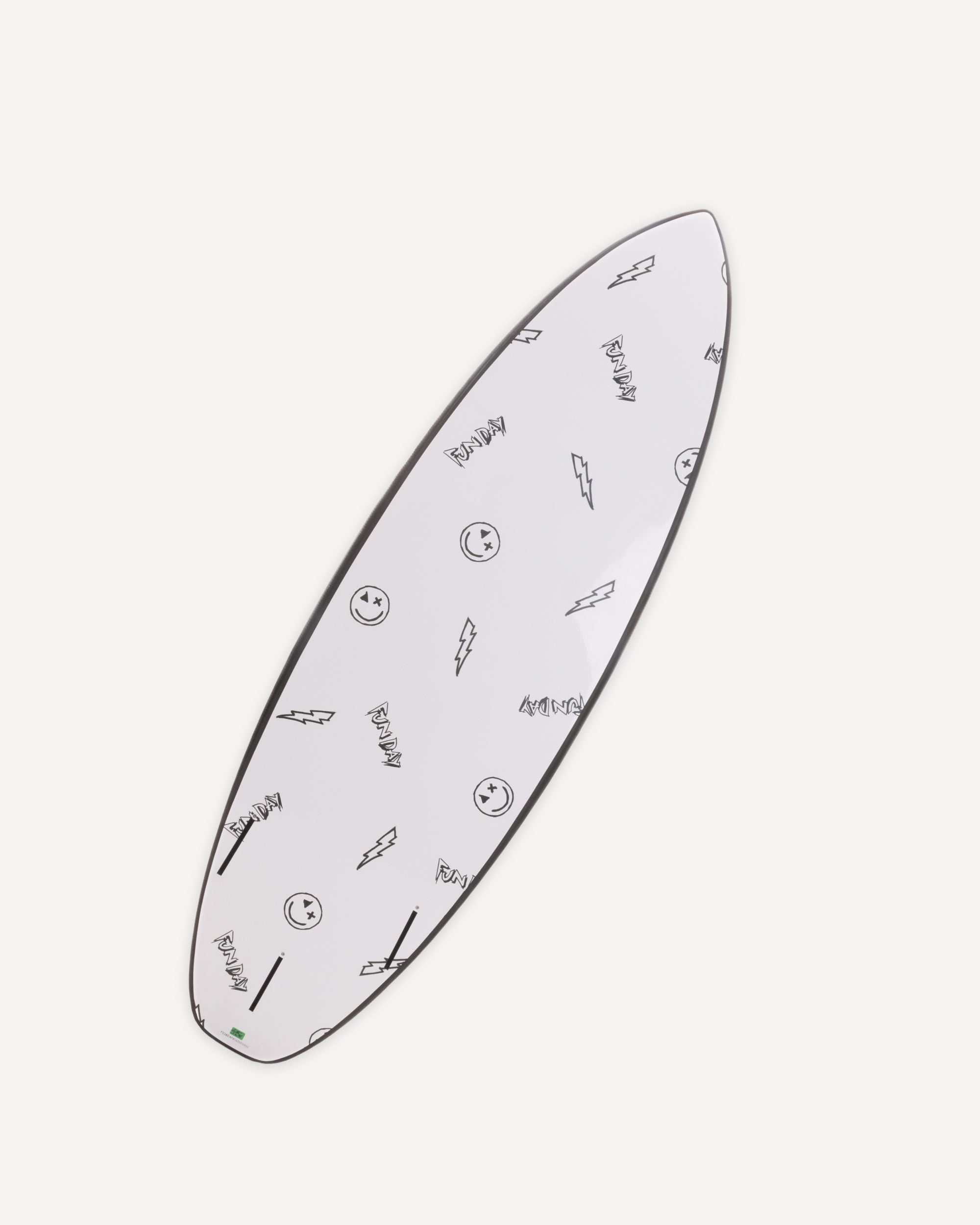 Fun Day Surf 5'6 Da Fun Blade Hybrid surfboard, soft deck with fiberglass bottom, back view