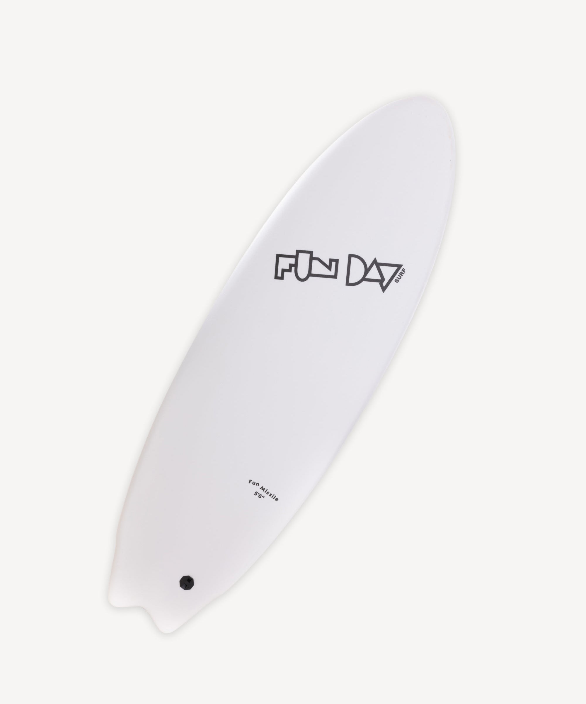 Fun Day Surf 5'6 Fun Missile soft top surfboard, front view