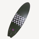 Fun Day Surf 6'0 Fun Missile soft top surfboard, back view