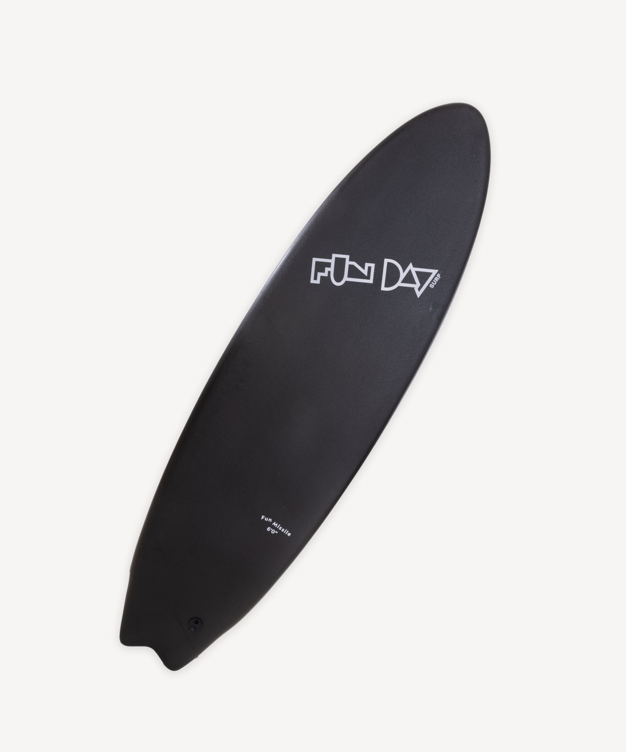 Fun Day Surf 6'0 Fun Missile soft top surfboard, front view
