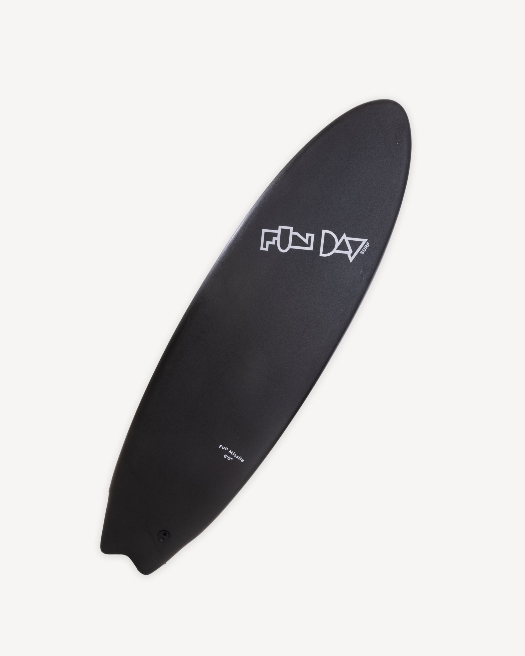 Fun Day Surf 6'0 Fun Missile soft top surfboard, front view