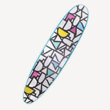 Fun Day Surf 7'0 Da Regulator Hybrid surfboard, soft deck with fiberglass bottom, back view