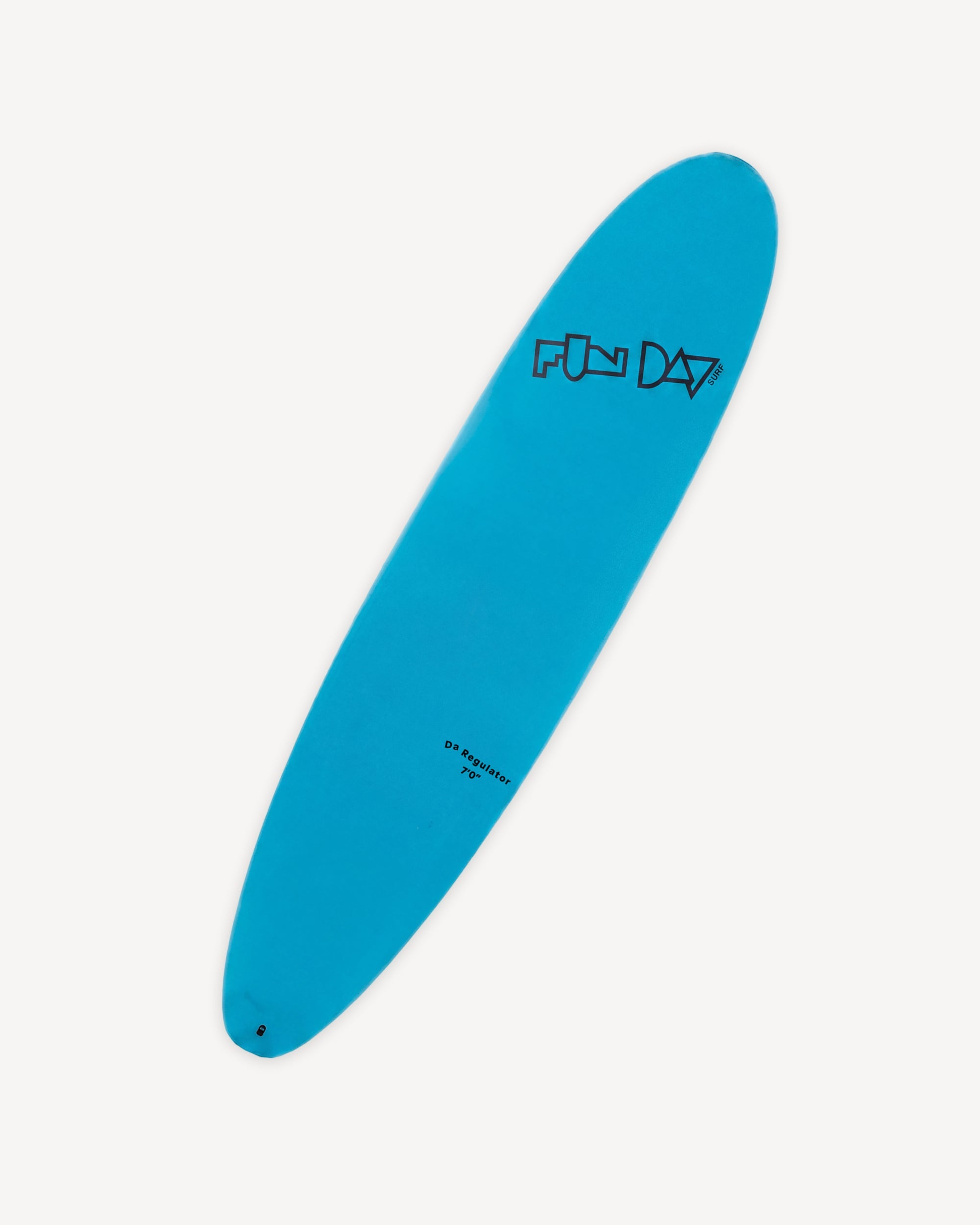 Fun Day Surf 7'0 Da Regulator Hybrid surfboard, soft deck with fiberglass bottom, front view